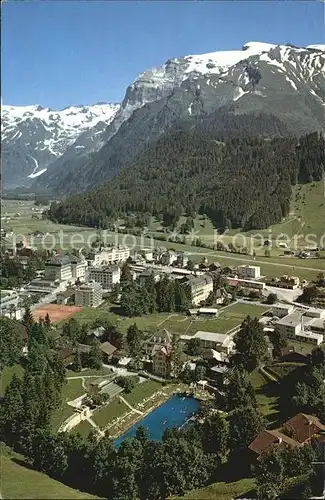 Engelberg OW mit Titlis Urner Alpen Fliegeraufnahme Kat. Engelberg