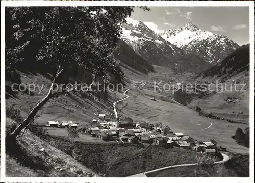 Curaglia Panorama mit Piz Scopi Adula Alpen Kat. Curaglia