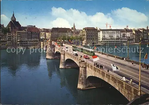 Basel BS Mittlere Rheinbruecke St. Martinskirche Kat. Basel