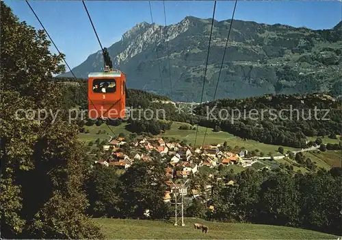 Oberschan Seilbahn Kurhaus Alier und drei Schwestern Kat. Oberschan