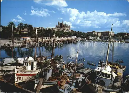 Palma de Mallorca Detalle del puerto Hafen Fischkutter Kat. Palma de Mallorca