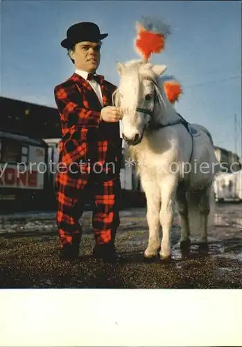 Kuriosum Klein Helmut Zwergclown Zirkus Krone Pony  Kat. Unterhaltung