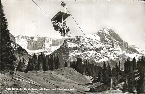 Sessellift Grindelwald First Bahn Eiger Fiescherwand  Kat. Bahnen