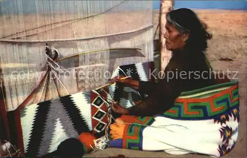 Indianer Native American Navajo Rug Weaver  Kat. Regionales