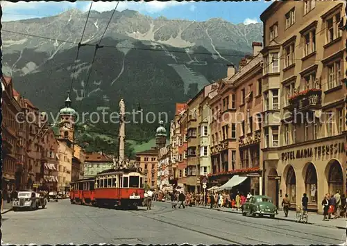 Strassenbahn Innsbruck Maria Theresien Strasse Hotel  Kat. Strassenbahn