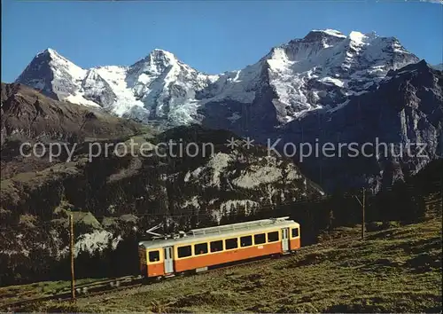 Bergbahn Lauterbrunnen Muerren Eiger Moench Jungfrau  Kat. Bergbahn