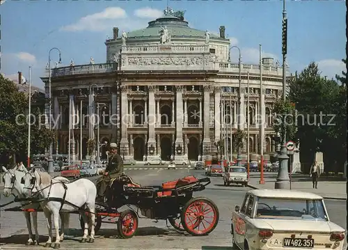 Pferdekutschen Wien Burgtheater  Kat. Tiere