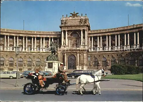 Pferdekutschen Wien Hofburg  Kat. Tiere