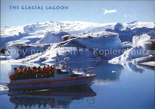 Motorboote Bootsfahrt Eisberge Gletschersee Joekulsarlon Kat. Schiffe