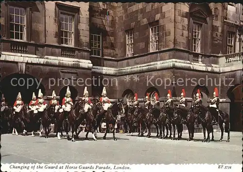 Leibgarde Wache Changing of the Guard Horse Guards Parade London  Kat. Polizei