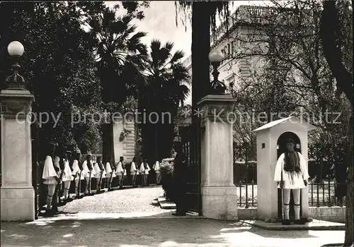 Leibgarde Wache Athen New Palace Honour Guard Efzonen Kat. Polizei