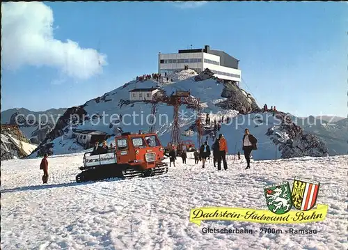 Seilbahn Dachstein Suedwand Bergstation Gletscher Restaurant Hunerkogel  Kat. Bahnen