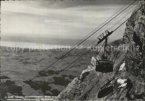 Seilbahn Saentis Appenzeller Mittelland Bodensee  Kat. Bahnen