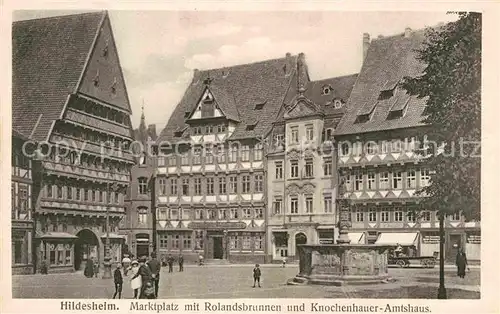 Hildesheim Marktplatz Rolandsbrunnen Knochenhauer Amtshaus Kat. Hildesheim