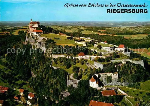 Riegersburg Riegersburg auf dem Basaltfelsen Fliegeaufnahme Kat. Riegersburg