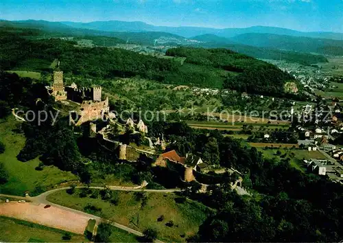 Roetteln Roettelweiler Burgruine Fliegeraufnahme Kat. Loerrach