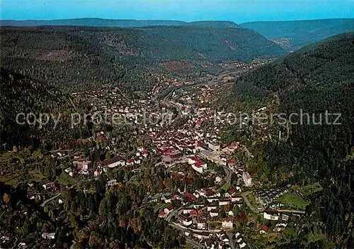 Bad Wildbad Heilbad Thermen im Schwarzwald Fliegeraufnahme bodan Karte Kat. Bad Wildbad