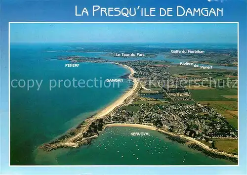 Damgan Presqu Ile vue aerienne Collection Couleurs de Bretagne Kat. Damgan