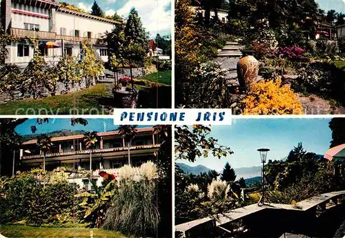 Monti Locarno TI Pensione Iris Erholungsheim Garten Kat. Locarno