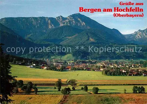 Bergen Chiemgau Hochfelln Panorama Kat. Bergen