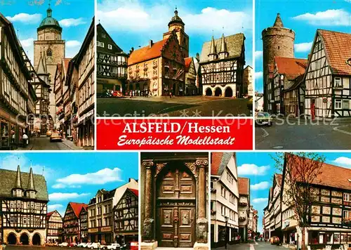 Alsfeld Stadtansichten Kirche Turm Rathaus Kat. Alsfeld