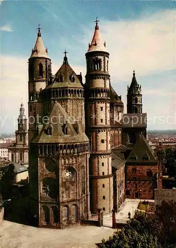 Worms Rhein Dom Westchor und Dreifaltigkeitskirche Kat. Worms