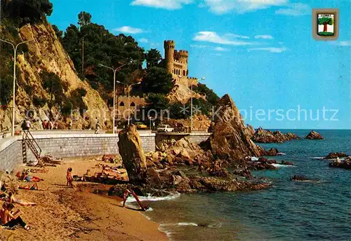 Lloret de Mar Castillo y Paseo Strand Kat. Costa Brava Spanien