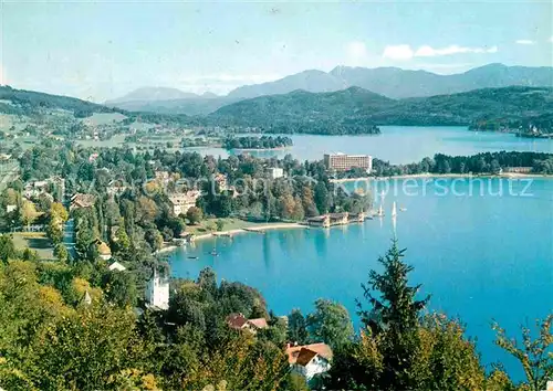 Poertschach Woerthersee Fliegeraufnahme mit See Kat. Poertschach Woerther See Kaernten