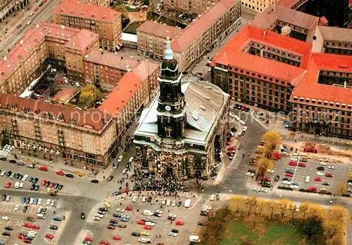 Dresden Fliegeraufnahme Kreuzkirche Kat. Dresden Elbe