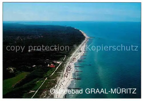 Graal Mueritz Ostseebad Fliegeraufnahme mit Strand Kat. Seeheilbad Graal Mueritz