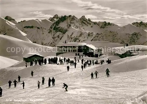 Nebelhorn Bergstation Edmund Probsthaus Winter Kat. Oberstdorf