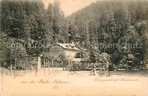 Saechsische Schweiz Polenzgrund Kat. Rathen Sachsen