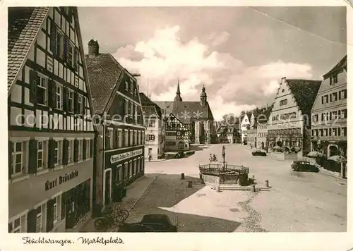 Feuchtwangen Marktplatz Brunnen Kat. Feuchtwangen