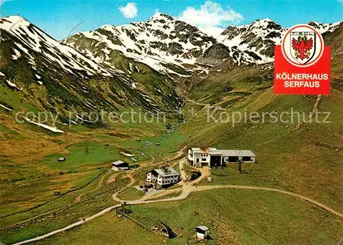 Serfaus Tirol Koelnerhaus Fliegeraufnahme Kat. Serfaus