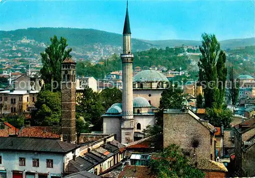 Sarajevo Panorama Berg Moschee Kat. Sarajevo