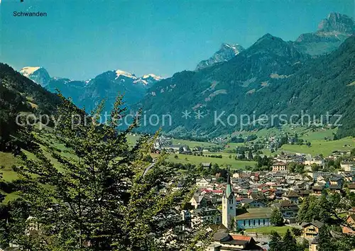 Schwanden GL Panorama Kat. Schwanden GL