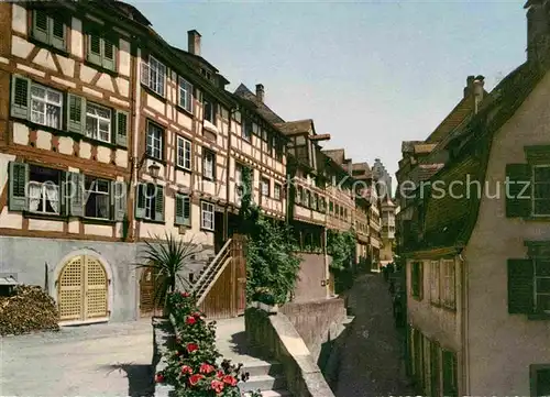 Meersburg Bodensee Fachwerkhaeuser an der Steige Kat. Meersburg