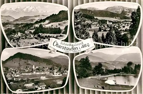 Oberstaufen Schrothkurort Panorama Schwimmbad Kat. Oberstaufen