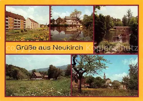 Neukirch Bischofswerda Neubauten Parkstr Teilansichten Gondelteich mit Valtentalbaude Valtenberg Kat. Bischofswerda