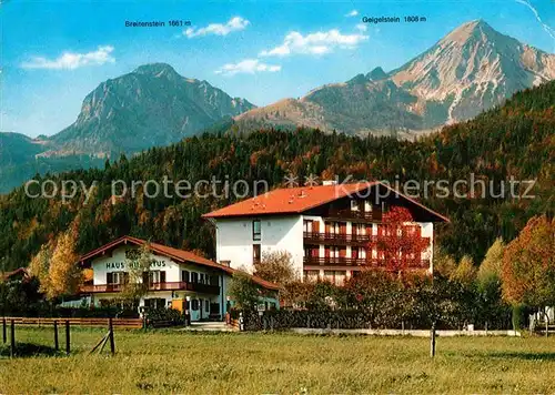 Ettenhausen Schleching Hubertus Hotel Betriebe Breitenstein Geigelstein Kat. Schleching