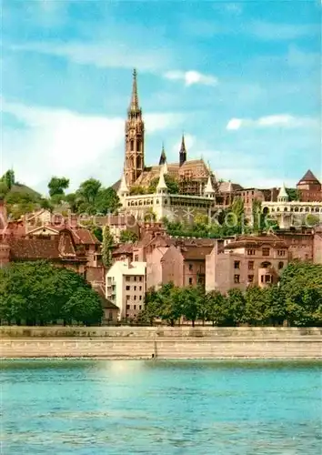 Budapest Ansicht von Buda mit Matthiaskirche Kat. Budapest