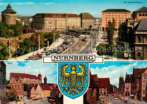 Nuernberg Hauptbahnhof Burg Koenigstrasse Kat. Nuernberg