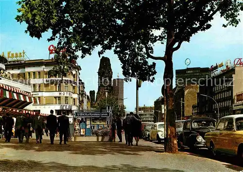 Berlin Kurfuerstendamm mit Kaiser Wilhelm Gedaechtniskirche Kat. Berlin