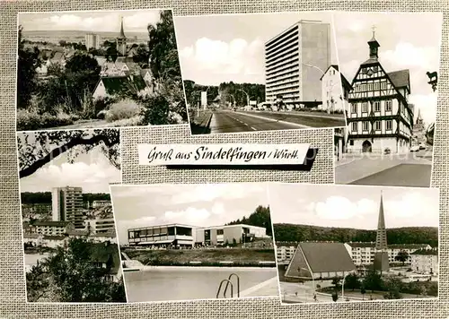 Sindelfingen Kirche Schwimmbad Fachwerk Kat. Sindelfingen