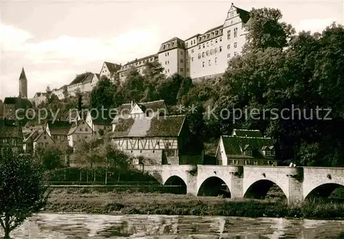 Kirchberg Jagst Bruecke Schloss Altersheim Kat. Kirchberg an der Jagst