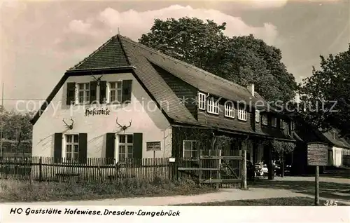 Langebrueck Gatstaette Hofwiese Kat. Dresden