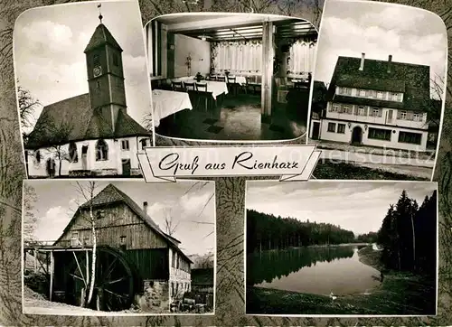 Rienharz Kirche Muehle Gasthaus Roessle Kat. Alfdorf