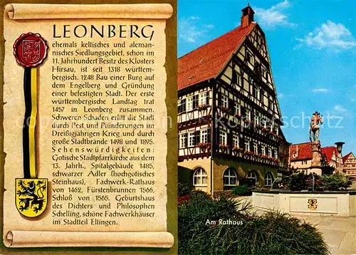 Leonberg Wuerttemberg Rathaus  Kat. Leonberg