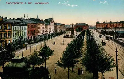 Ludwigshafen Rhein Ludwigsplatz Strassenbahn Pferdefuhrwerk Kat. Ludwigshafen am Rhein