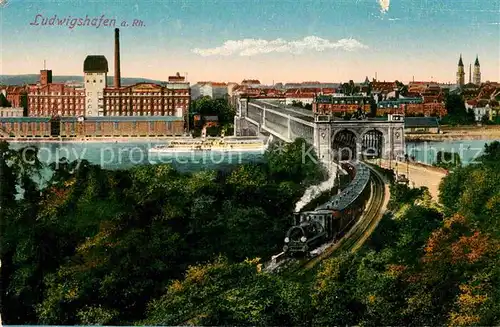 Ludwigshafen Rhein Eisenbahn Stadtansicht Kat. Ludwigshafen am Rhein